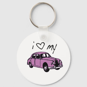 De sleutelring 'Ik hou van mijn auto'. Sleutelhanger