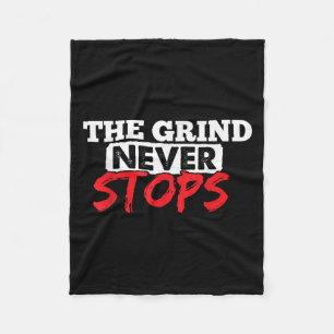 De Slijp Stopt Nooit Motivatie Inspirerende Spreuk Fleece Deken