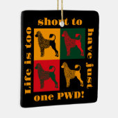 De slimme Portugese waterhond Keramisch Ornament (Rechts)