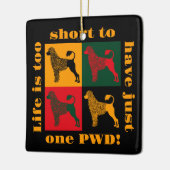 De slimme Portugese waterhond Keramisch Ornament (Links)