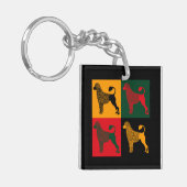 De slimme Portugese waterhond Sleutelhanger (Voorkant Links)
