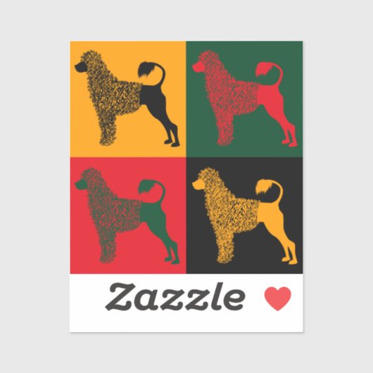 De slimme Portugese waterhond Sticker (Vel)