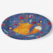 De slimme vos in de ventilatortuin papieren bordje (Gekanteld)