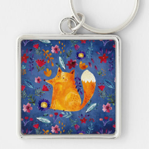 De slimme vos in de ventilatortuin sleutelhanger