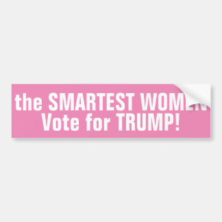 DE SLIMSTE VROUWENSTEMMING TRUMP 2016 BUMPERSTICKE BUMPERSTICKER