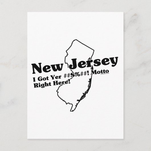 De slogan van de staat New Jersey Briefkaart (Voorkant)