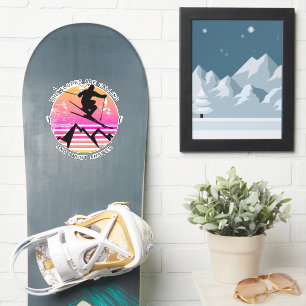 De sloppenwijken noemen de Retro Sunset Skier Sticker
