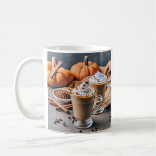 De smaak van de herfst Pumpkin Spice Latte Delight Koffiemok