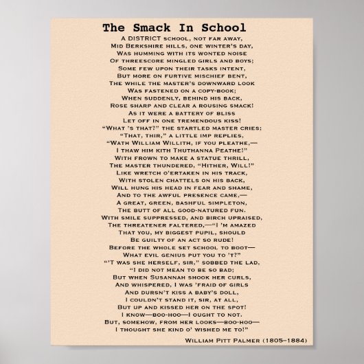 DE SMACK IN SCHOOLPOEM-poster Poster (Voorkant)