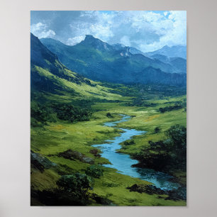 De Smaragden Ader: Een Zonneovergoten Passage Poster