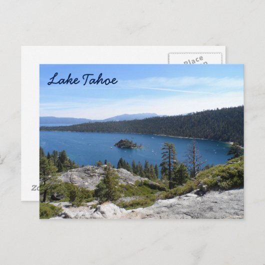 De Smaragdgroene Baai van Tahoe- van het meer Briefkaart (Voorkant / Achterkant)