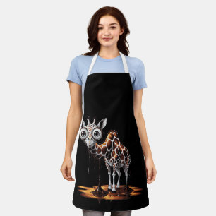 De Smeltende Giraffe Funny Surrealistische Kunst D Schort