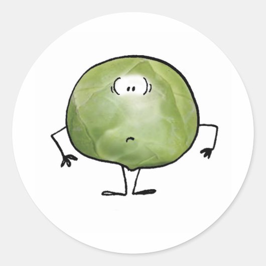 DE SMELY SPROUT RONDE STICKER (Voorkant)
