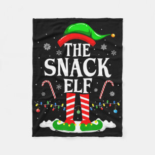 De Snack Elf Kerstmis Grappige Matching Familie Gr Fleece Deken
