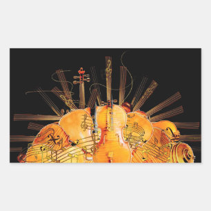 DE SNAREN VAN ZONNESCHIJN RECHTHOEKIGE STICKER