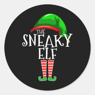 De Sneaky Elf Group komt overeen met het kerstcade Ronde Sticker