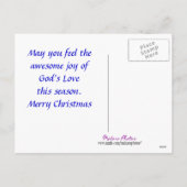 De sneeuw in berg-past aan feestdagenkaart (Achterkant)