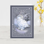 De sneeuw Kaart van de Uil (Gele Bloem)