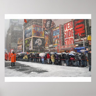 De sneeuw moet in druk worden gezet poster