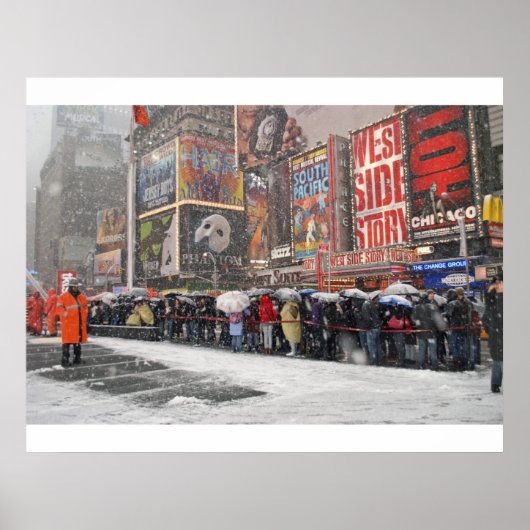 De sneeuw moet in druk worden gezet poster (Voorkant)