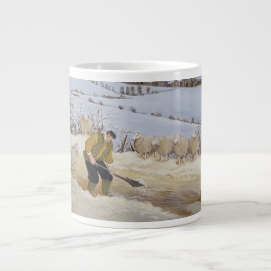 De sneeuw ontruimen jumbo mok (Voorkant)