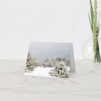 de sneeuw scène van de meerwinter notecard feestdagen kaart
