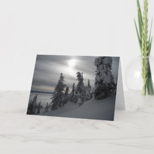 De sneeuw Scène van de Winter van Dagen Feestdagen Kaart