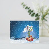 De Sneeuw van de Dozen van de Gift van de Feestdagenkaart (Staand voorkant)