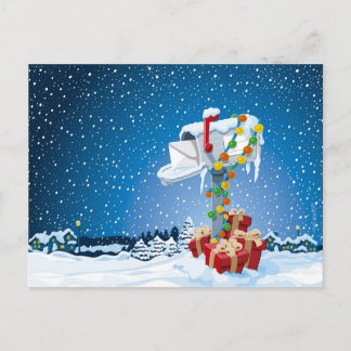 De Sneeuw van de Dozen van de Gift van de Feestdagenkaart