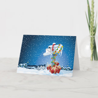 De Sneeuw van de Vakjes van de Gift van de Feestdagen Kaart