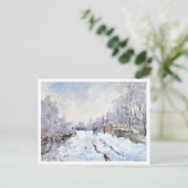 De sneeuw van Monet in het Argenteuil-landschap Briefkaart (Staand voorkant)