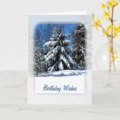 De sneeuw Wensen van de Verjaardag van de Boom Kaart (Gele Bloem)