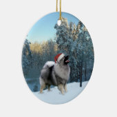 De sneeuw wordt doorgesneden... keramisch ornament (Rechts)