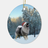 De sneeuw wordt doorgesneden... keramisch ornament (Links)