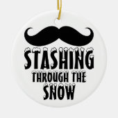 De sneeuwkerstboomversieringen doorlopen keramisch ornament (Voorkant)