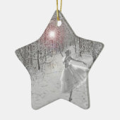 De sneeuwkoningin keramisch ornament (Links)