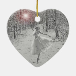 De sneeuwkoningin keramisch ornament