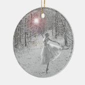 De sneeuwkoningin keramisch ornament (Links)