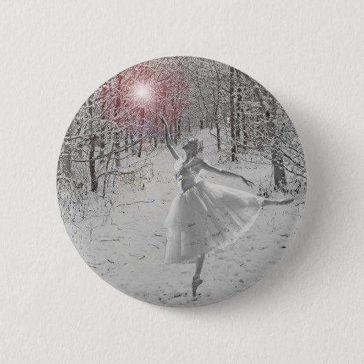 De sneeuwkoningin ronde button 5,7 cm (Voorkant)
