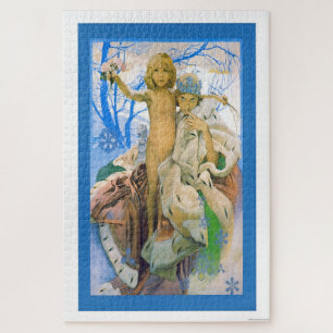 De sneeuwkoningin van Alphonse Mucha Legpuzzel