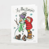 De Sneeuwman Kaart (Voorkant)