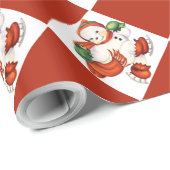 De  sneeuwman kerstinpakpapier cadeaupapier (Rol Hoek)