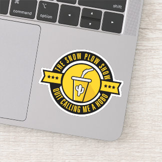 De sneeuwploeg Show cirkel Logo Sticker