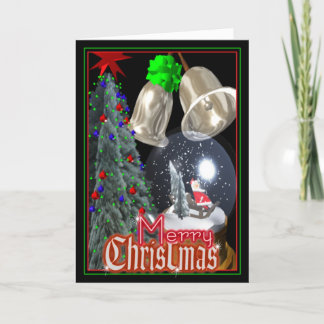 De sneeuwwereldbol van de kerstman door Valxart Feestdagen Kaart