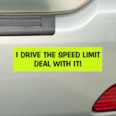 DE SNELHEIDSGRENS BEDIENEN BUMPERSTICKER (Op auto)