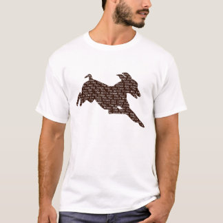 De snelle bruine hond springt over de luie vos! t-shirt