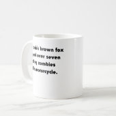 De snelle bruine vos kwam over... Pangram T-Shirt Koffiemok (Voorkant links)