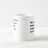 De snelle bruine vos kwam over... Pangram T-Shirt Koffiemok (Center)