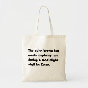 De snelle bruine vos maakte frambozen... T-shirt P Tote Bag