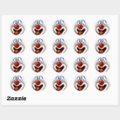 De Snoep Clown Ronde Sticker (Vel)